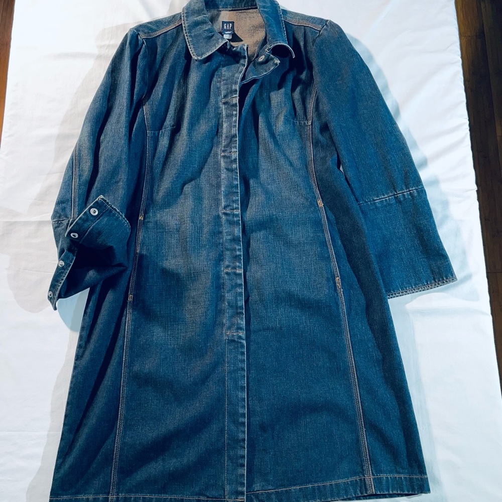 VINTAGE Denim Long Duster